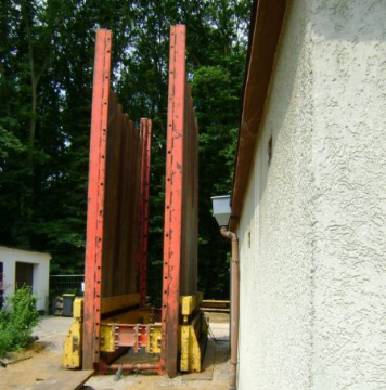 Foto einer hydraulischen Verbaumaschine