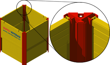 Met enkele en dubbele hoekgeleidebalken kunnen vierkante en rechthoekige putten worden bekist to 6000 mm diep